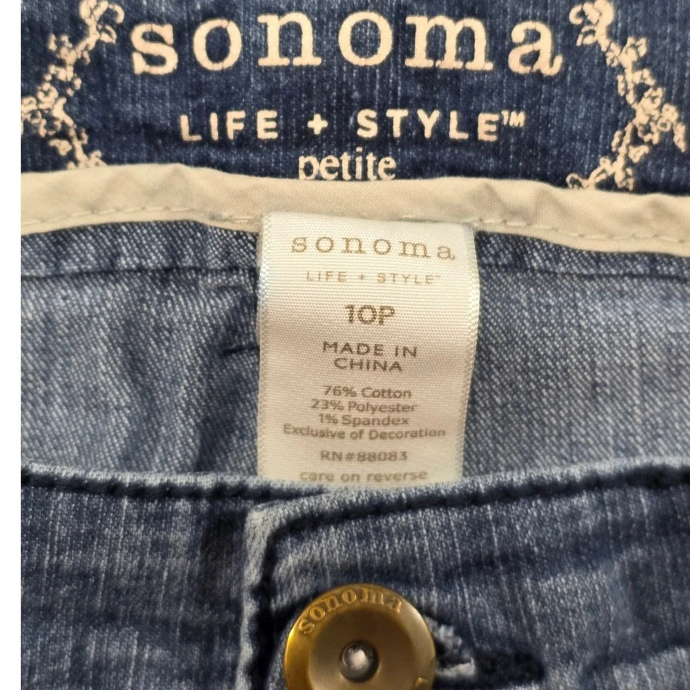 Sonoma Life Style Petite Original Boot‎ Jeans Medium Wash Denim Women Size 10P